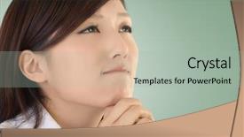  Presentation with asian - Slide deck having longing - pray concept of asian business background and a  colored foreground