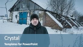  Presentation with rainy day - Theme featuring longing - rainy winter day lonely man background and a teal colored foreground