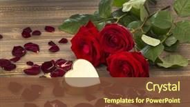  Presentation with roses - Colorful presentation theme enhanced with longing - roses for valentine's day backdrop and a tawny brown colored foreground