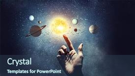  Presentation with universe - Colorful theme enhanced with longitude - our unique universe mixed media backdrop and a ocean colored foreground