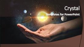  Presentation with planets - Slides consisting of longitude - planets of sun system background and a tawny brown colored foreground