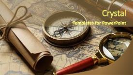 Presentation with compass map - Beautiful slide set featuring longitude - retro compass with old map backdrop and a tawny brown colored foreground