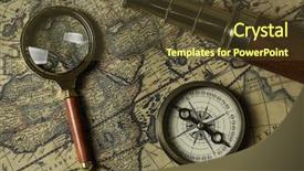  Presentation with compass map - Amazing slide set having longitude - retro compass with old map backdrop and a tawny brown colored foreground