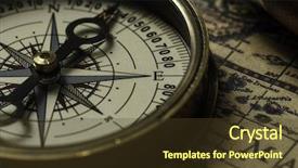  Presentation with old map - PPT layouts with longitude - retro compass with old map background and a tawny brown colored foreground
