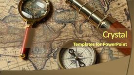  Presentation with old map - Beautiful presentation featuring longitude - retro compass with old map backdrop and a tawny brown colored foreground