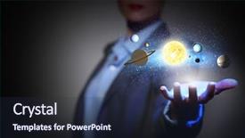  Presentation with planets - Slides having longitude - system of planets mixed media background and a tawny brown colored foreground