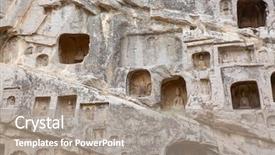  Presentation with buddha - Colorful slide set enhanced with bodhisattvas carved in the monolith backdrop and a gray colored foreground