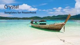  Presentation with white sand - Audience pleasing PPT theme consisting of zoo - black capped capuchin eating backdrop and a dark gray colored foreground