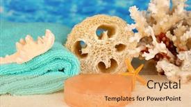  Presentation with color - Slides featuring loofah-on-color-background background and a coral colored foreground