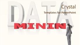  Presentation with data mining data minig concept - Theme enhanced with look at the 3d text background and a cream colored foreground