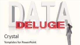  Presentation with look - Beautiful theme featuring look at the 3d text backdrop and a white colored foreground