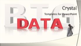  Presentation with data mining data minig concept - Colorful slide deck enhanced with look at the 3d text backdrop and a cream colored foreground