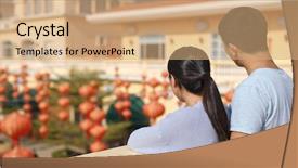  Presentation with lantern - Amazing presentation theme having look at the red lantern backdrop and a coral colored foreground