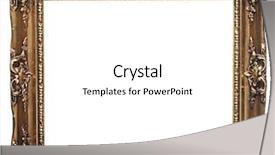  Presentation with picture frame - Slides consisting of look gold color picture frame background and a white colored foreground