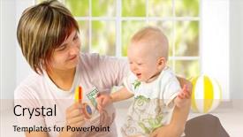  Presentation with mom baby - Slide deck consisting of guitar player in action on stage close up background and a  colored foreground.