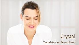  Presentation with aged care - Slide deck having look good feel good - beautiful middle aged woman skin background and a  colored foreground