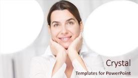 Presentation with aged - Amazing slides having look good feel good - beautiful middle aged woman backdrop and a  colored foreground