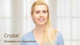  Presentation with beautiful black women smiling - Cool new presentation theme with look good feel good - beautiful smiling blonde middle aged backdrop and a lemonade colored foreground