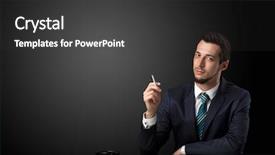  Presentation with hand holding colorful brain sketch - Amazing presentation theme having look good feel good - businessman holding cigarette in his backdrop and a dark gray colored foreground