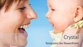  Presentation with mother baby - Beautiful presentation featuring look good feel good - mother and baby backdrop and a  colored foreground