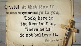  Presentation with bible verses - Presentation enhanced with look here is the messiah background and a mint green colored foreground