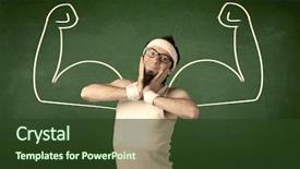  Presentation with minimalist - Cool new theme with look like with big muscle backdrop and a  colored foreground