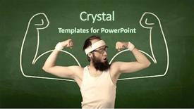  Presentation with minimalist - Cool new slide deck with look like with big muscle backdrop and a tawny brown colored foreground