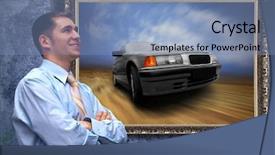 Presentation with car picture - Slides enhanced with look on picture with car background and a seafoam green colored foreground