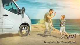  Presentation with togetherness - Amazing slides having look on the beautifull backdrop and a coral colored foreground