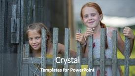  Presentation with look - Audience pleasing slide set consisting of look out for wooden village backdrop and a  colored foreground