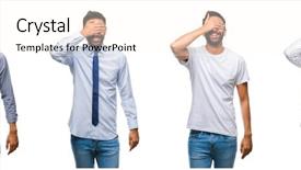  Presentation with collage - PPT layouts enhanced with look over white isolated backgroud background and a  colored foreground