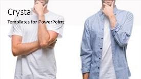  Presentation with collage - PPT theme having look over white isolated backgroud background and a sky blue colored foreground