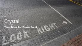  Presentation with dublin - Audience pleasing presentation consisting of look right on road in dublin ireland backdrop and a gray colored foreground