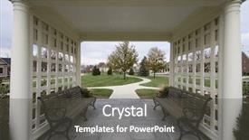  Presentation with indiana - Presentation design enhanced with look through gazebo with a couple of benches in the park in the village of west clay near indianapolis indiana background and a dark gray colored foreground