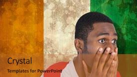  Presentation with nervous system senses - Colorful presentation design enhanced with looking ahead against ivory coast backdrop and a  colored foreground