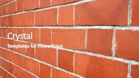  Presentation with red brick wall - Colorful presentation enhanced with looking-along-a-red-brick backdrop and a coral colored foreground