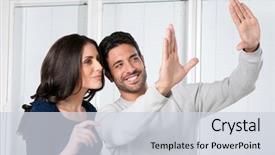  Presentation with planning - Presentation having looking and planning their future background and a lemonade colored foreground