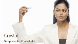  Presentation with drive thru windosw - Presentation design enhanced with looking at a flash drive background and a  colored foreground