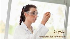  Presentation with microscope - Colorful presentation enhanced with  backdrop and a  colored foreground