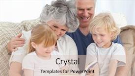  Presentation with photo album - Presentation design with looking at a photo album background and a lemonade colored foreground