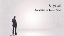  Presentation with elegant - Colorful PPT theme enhanced with looking at big empty white backdrop and a light gray colored foreground