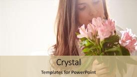  Presentation with bunch - Slide deck enhanced with looking at bunch of flowers background and a lemonade colored foreground