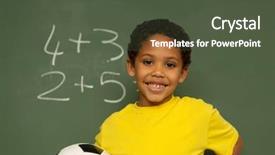  Presentation with race - Colorful PPT layouts enhanced with looking at camera against greenboard backdrop and a tawny brown colored foreground