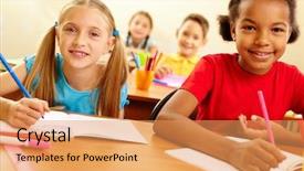  Presentation with military security camera - Presentation theme consisting of looking at camera at lesson background and a yellow colored foreground