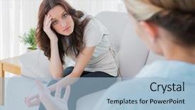  Presentation with camera - PPT theme consisting of looking at camera during therapy background and a light blue colored foreground