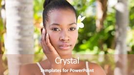  Presentation with camera - Cool new PPT theme with looking at camera on gree backdrop and a  colored foreground