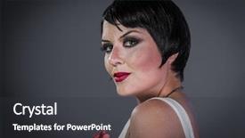  Presentation with roaring twenties - Amazing PPT theme having looking at camera vintage twenties backdrop and a dark gray colored foreground