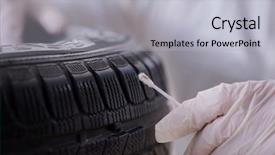  Presentation with car accident - PPT theme consisting of looking at car accident evidence background and a light gray colored foreground