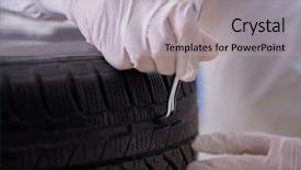  Presentation with car accident - Cool new theme with looking at car accident evidence backdrop and a light gray colored foreground