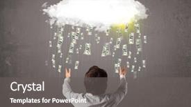  Presentation with cloud - Amazing PPT theme having looking at cloud with falling backdrop and a  colored foreground